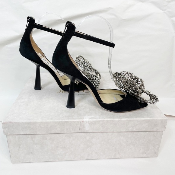 Jimmy Choo Mana 100mm Crystal Bow Heels - Picture 7 of 12